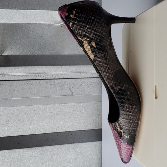 Coach Grand Heels Snakeskin Python Leather 8b - Picture 3 of 5